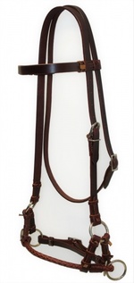 Latigo Sidepull mit Nasenband (geflochten)