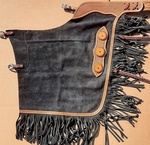 GVR Wildleder-Chinks mit Lederbesatz (schwarz)