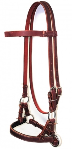Sidepull mit gepolstertem Lederband