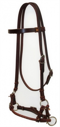 Latigo Sidepull mit Nasenband (geflochten)