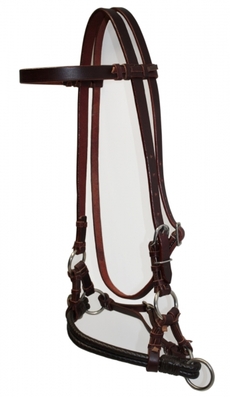 Latigo Sidepull mit doppeltem Leder-Band