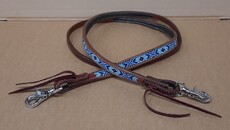 Western-Zügel \"Blue Pearls\" (geschlossen)
