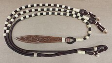\"Buckaroo Braiding\" Romal-Zügel aus Latigo-Leder
