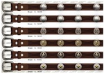 Ledergürtel mit Conchos I (braun)